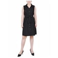 thumbnail image 1 of NY Collection Womens Petites Printed Sleeveless Shirtdress, 1 of 4