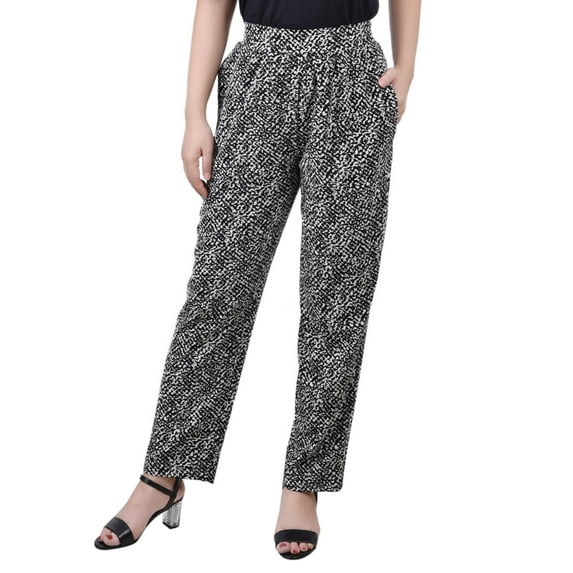 NY Collection Petite Slim Leg Pull On Pants Mixedshape PS