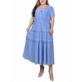 thumbnail image 1 of NY Collection Plus Size Ankle Length Short Sleeve Dress, 1 of 4