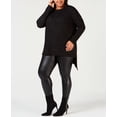 thumbnail image 1 of NY Collection Plus Size Asymmetrical Hem Sweater Black 2X, 1 of 2