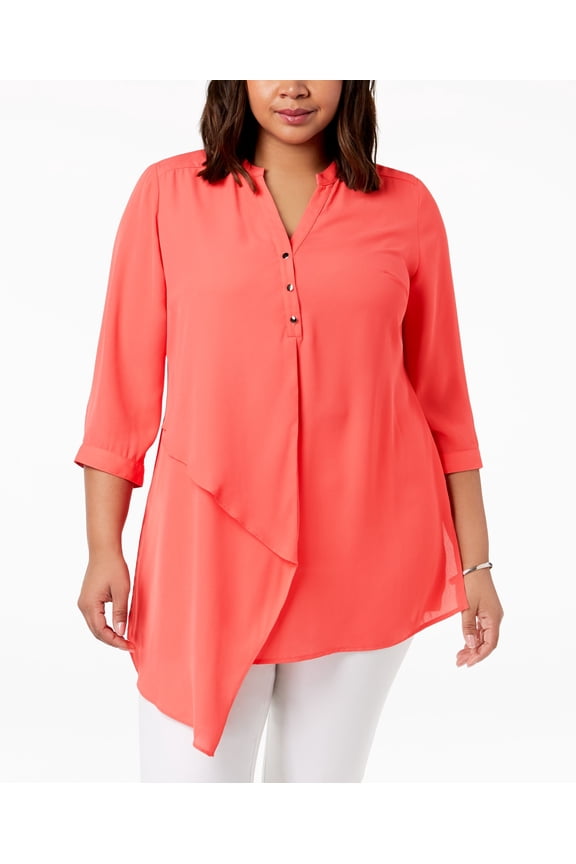Plus Size Asymmetrical Top Nectarine 3X