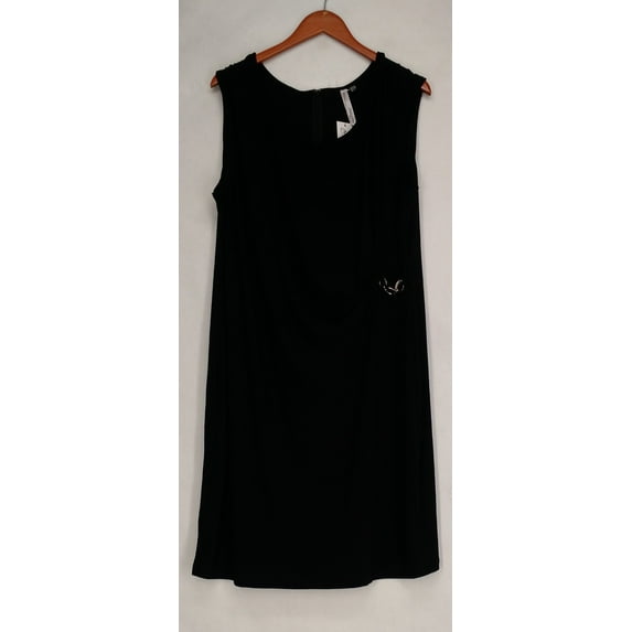 NY Collection Plus Size Dress 2X Sleeveless B-Slim Black Womens