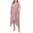 thumbnail image 1 of NY Collection Plus Size Sleeveless Wrap Chiffon Dress, 1 of 4