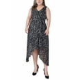 thumbnail image 1 of NY Collection Plus Size Sleeveless Wrap Chiffon Dress, 1 of 4