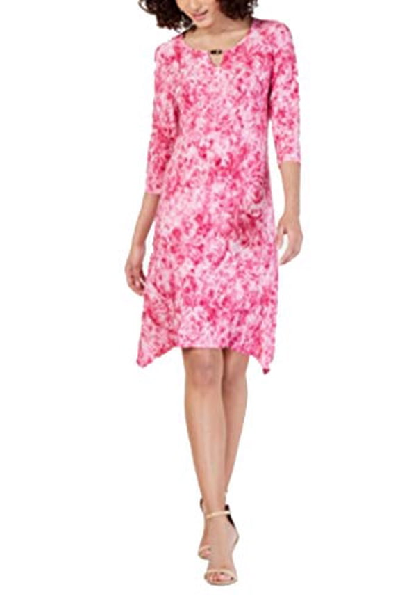 Petite Embellished Tie-Dyed Dress Pink Tiebreeze PL