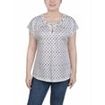 thumbnail image 1 of NY Collection Women's Extended Sleeve Top with Grommets, 1 of 4