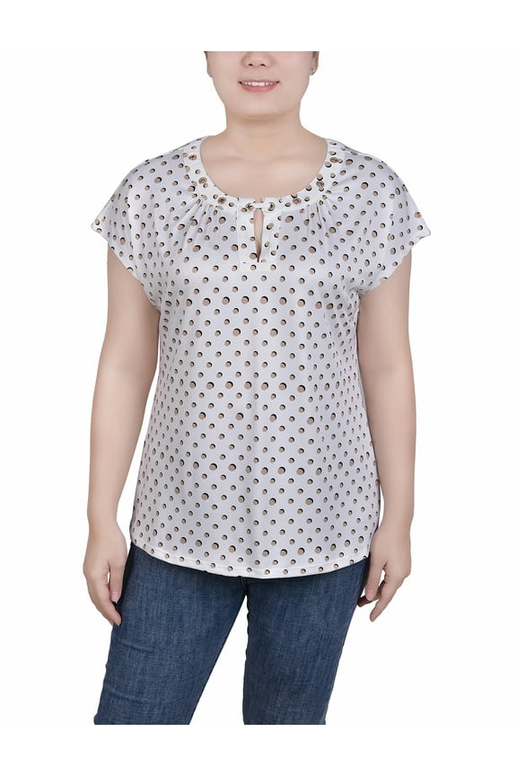 Women's Extended Sleeve Top with Grommets