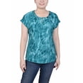 thumbnail image 1 of NY Collection Women's Extended Sleeve Top with Grommets, 1 of 4