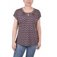 thumbnail image 1 of NY Collection Women's Extended Sleeve Top with Grommets, 1 of 4