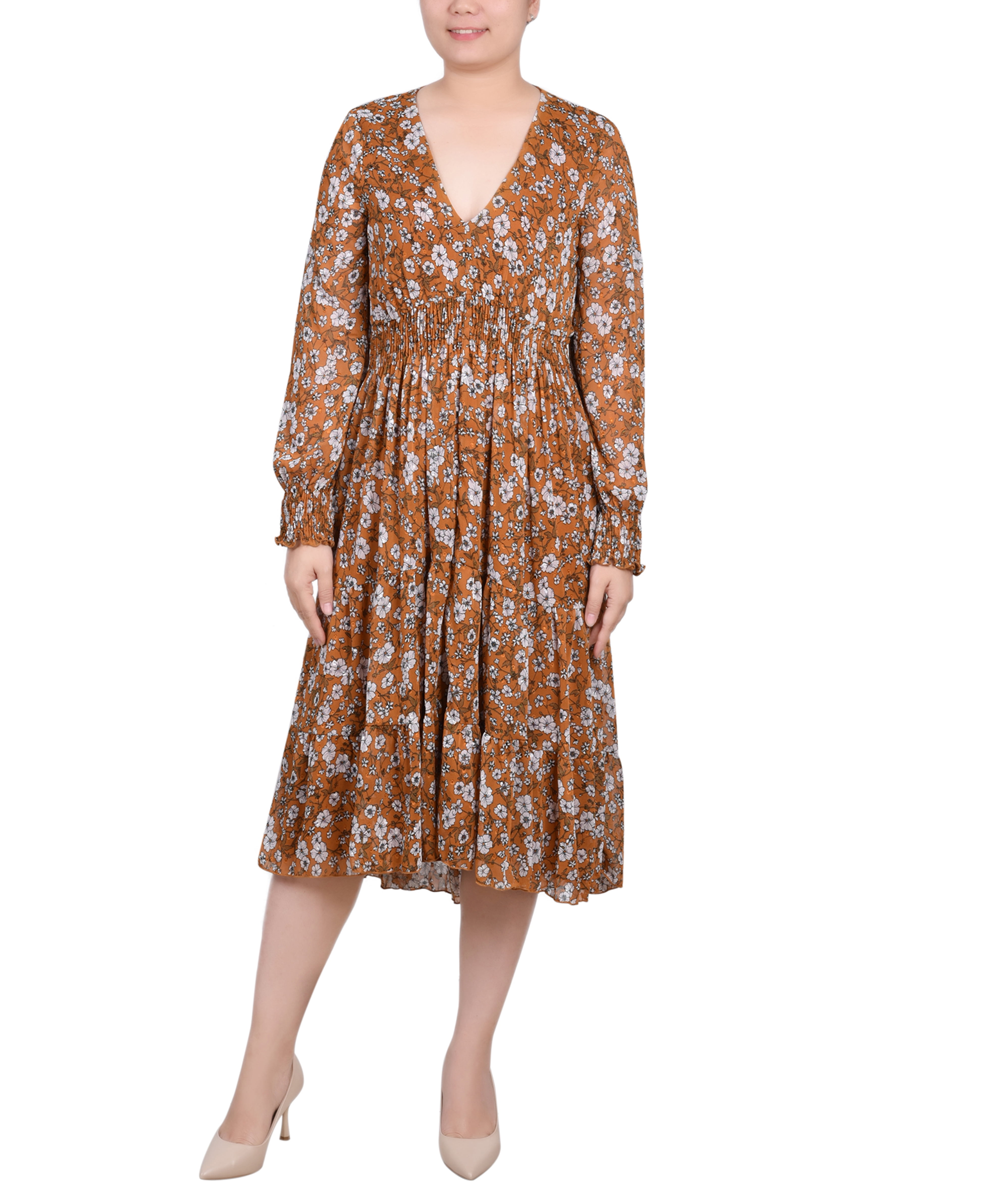 Dot Long Sleeve Chic Dress