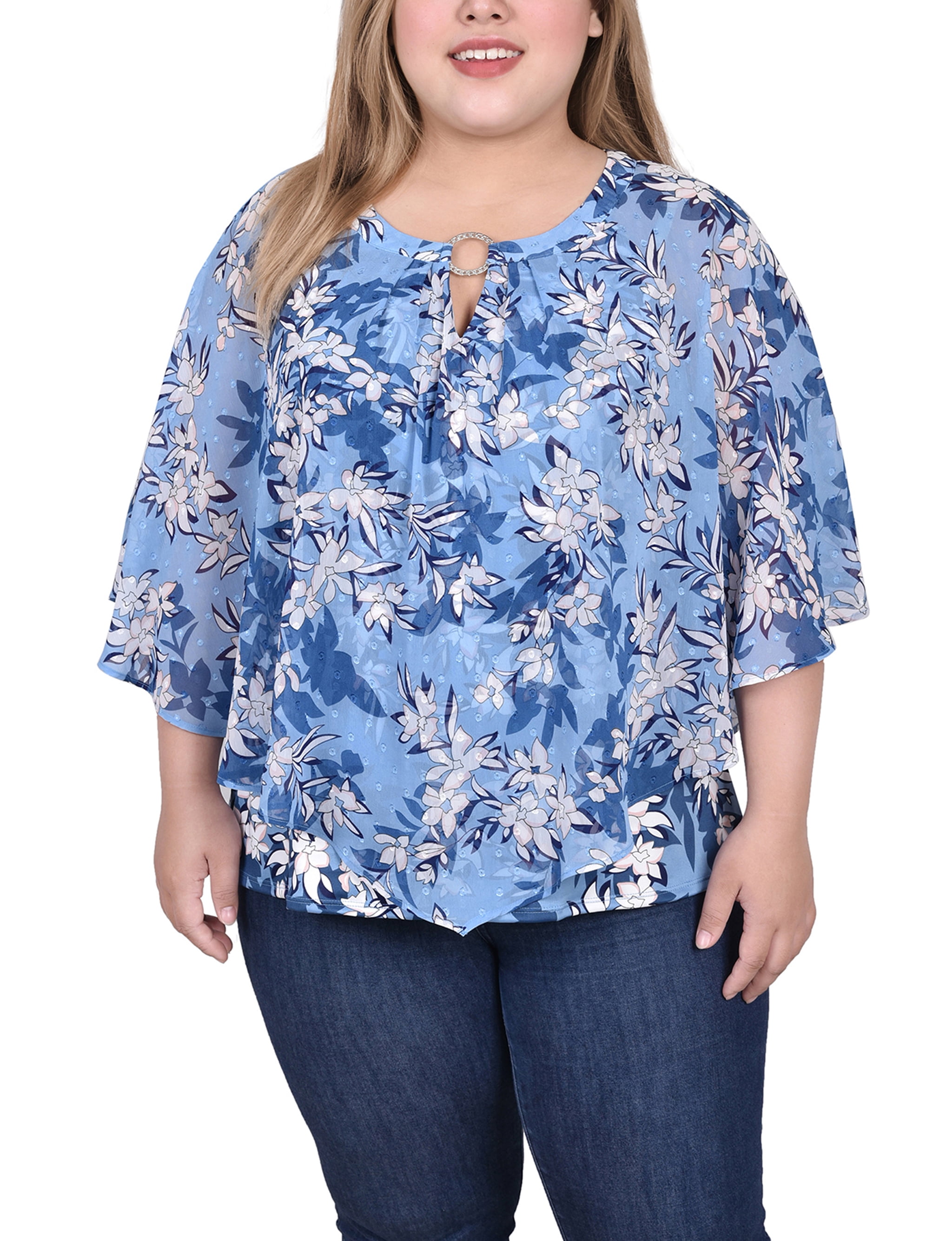 Chiffon poncho plus size hotsell