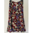 thumbnail image 1 of NY Collection Women's Printed Diagonal Tiered Skirt Red/Multi Size 1X, 1 of 2