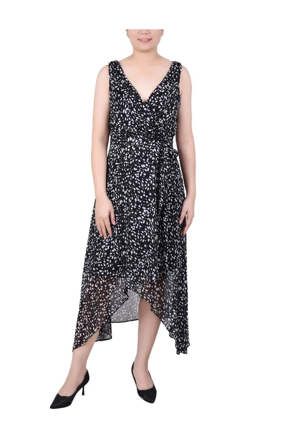 Women's Sleeveless Wrap Chiffon Dress