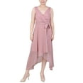 thumbnail image 1 of NY Collection Women's Sleeveless Wrap Chiffon Dress, 1 of 4