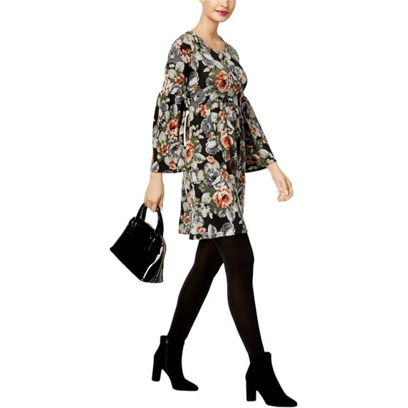 NY Collection Womens Bell Sleeve Empire Dress, Multicoloured, Petite, PS