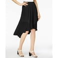thumbnail image 1 of Ny Collection Pleated Asymmetrical Skirt Black M, 1 of 1