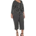 thumbnail image 1 of NY Collection Womens Cropped Jumpsuit, Black, Plus Size, 1X, 1 of 2