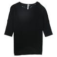 thumbnail image 1 of NY Collection Womens Dolman Tulip-Hem Pullover Sweater, Black, Small, 1 of 2