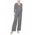 thumbnail image 1 of NY Collection Womens Petites Belted Wide Leg Jumpsuit, 1 of 1