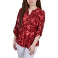 thumbnail image 1 of NY Collection Womens Petites Button Pullover Top, 1 of 1
