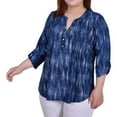 thumbnail image 1 of NY Collection Womens Petites Button Pullover Top, 1 of 2