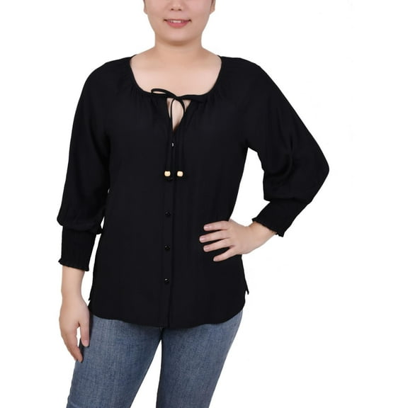 NY Collection Womens Petites Career Business Blouse