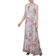 thumbnail image 1 of NY Collection Womens Petites Chiffon Floral Maxi Dress, 1 of 2