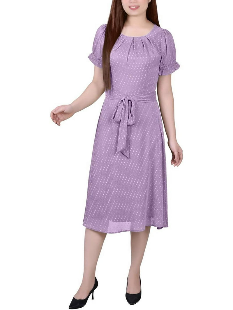 knee length dresses for ladies The Angel Chiffon Midi Dress in Blue