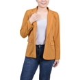 thumbnail image 1 of NY Collection Womens Petites Collar  One-Button Blazer, 1 of 5