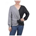 thumbnail image 1 of NY Collection Womens Petites Colorblock Pullover Top, 1 of 1