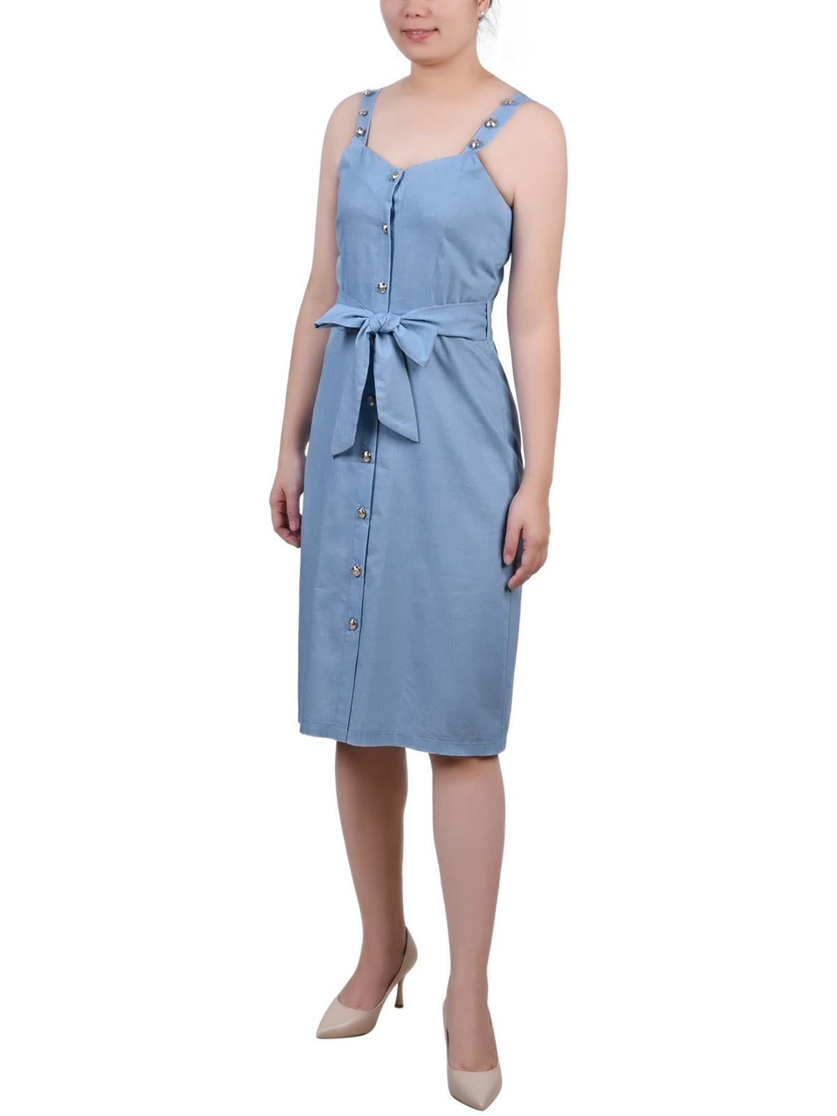 shirt dresses for petite ladies Cotton Women SCHL005730_DG_S
