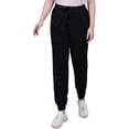 thumbnail image 1 of NY Collection Womens Petites Crepe Mid Rise Jogger Pants, 1 of 2