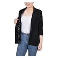 thumbnail image 1 of NY Collection Womens Petites Crepe Ruched One-Button Blazer, 1 of 3
