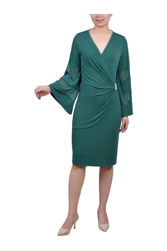 Womens Petites Embellished Mini Cocktail And Party Dress