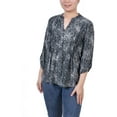 thumbnail image 1 of NY Collection Womens Petites Floral Pintuck Blouse, 1 of 4