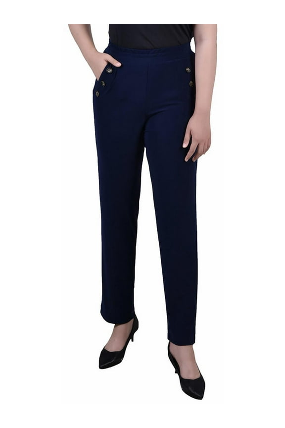 Womens Petites High Waist Work Wear Trouser Pants