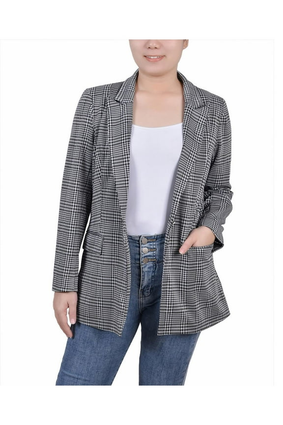 Petite Long Sleeve Ponte Jacket Benplaid PS