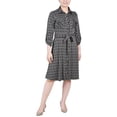 thumbnail image 1 of NY Collection Womens Petites Jersey Shirtdress, 1 of 1