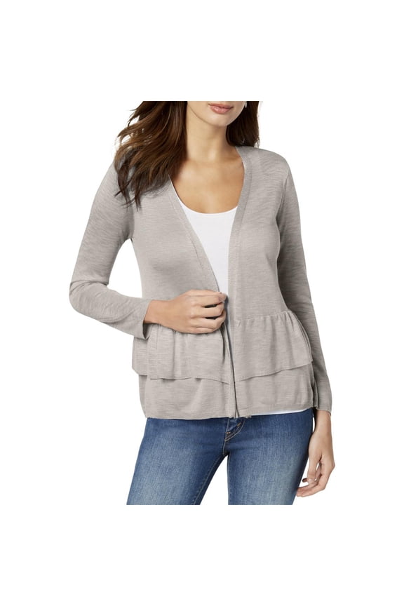 Womens Petites Knit Open Front Cardigan Sweater