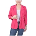 thumbnail image 1 of NY Collection Womens Petites Office Business One-Button Blazer, 1 of 4