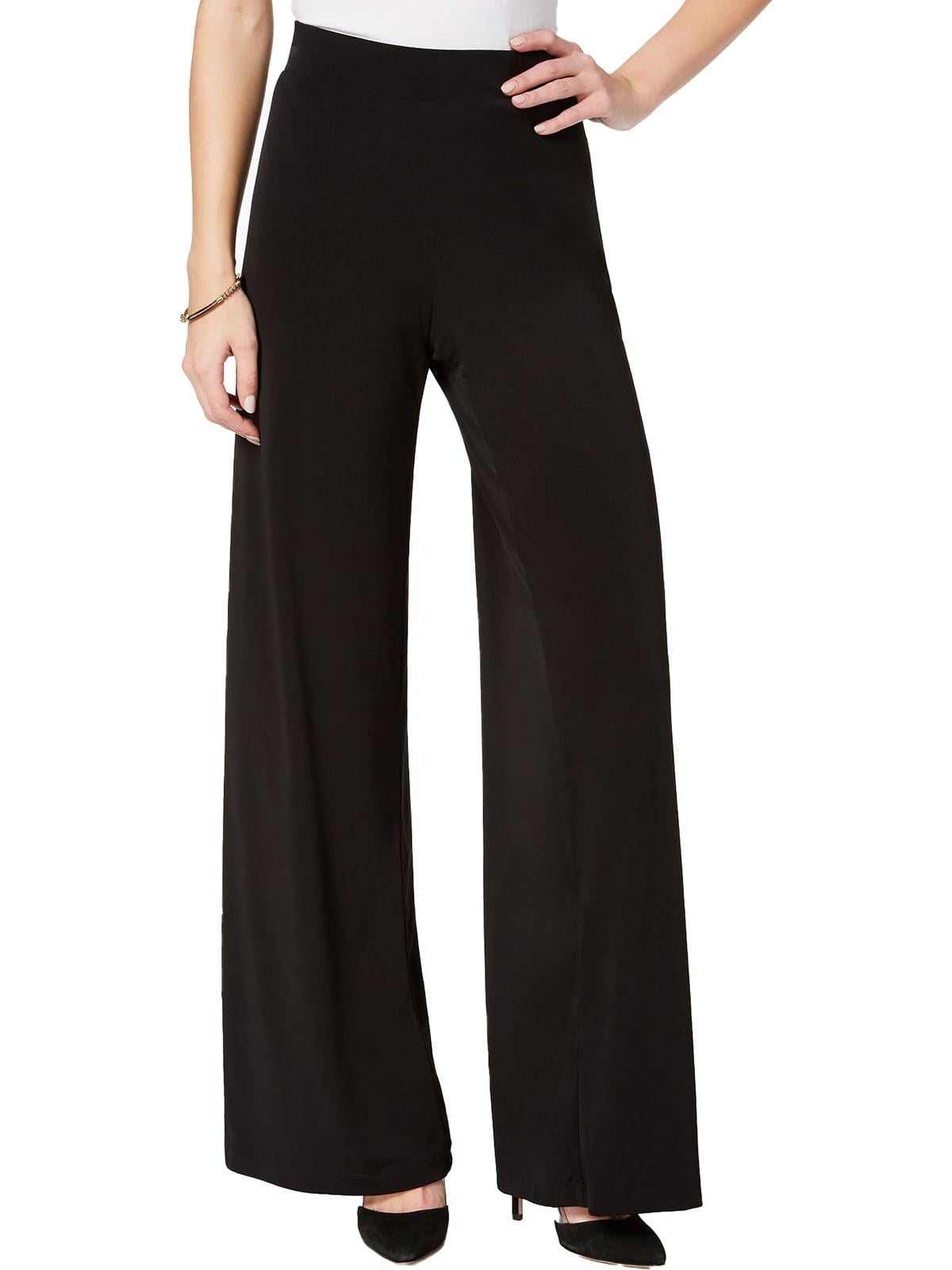 NY Collection Womens Petites Office MidRise Palazzo Pants