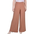 thumbnail image 1 of NY Collection Womens Petites Office Mid-Rise Palazzo Pants, 1 of 4
