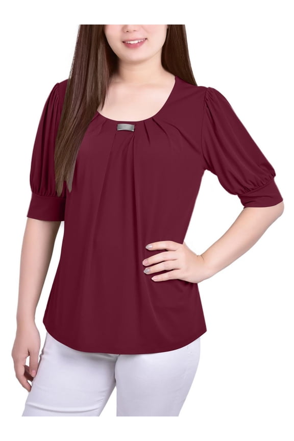 Womens Petites Office Professional Blouse