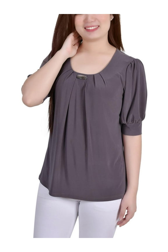 Womens Petites Office Professional Blouse