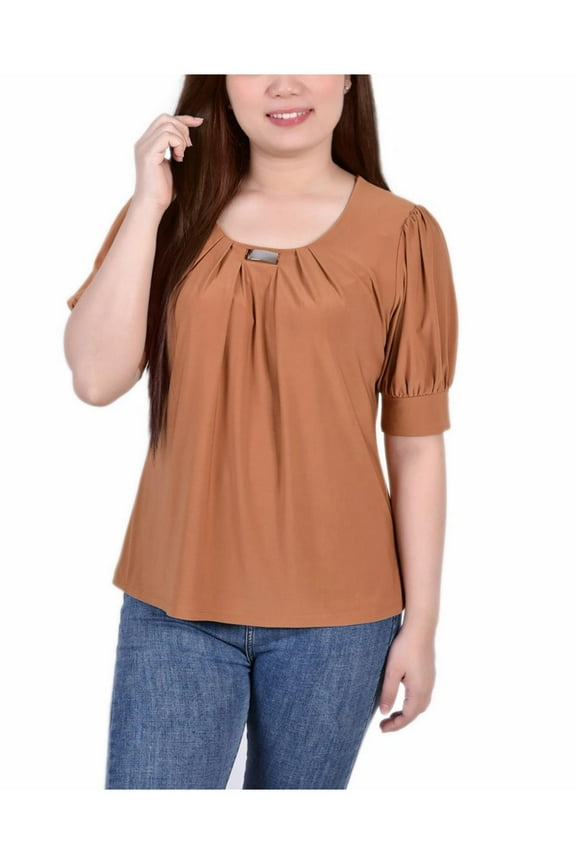 Womens Petites Office Professional Blouse