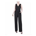 thumbnail image 1 of NY Collection Womens Petites Polka Dot Belted Jumpsuit, 1 of 1