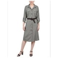 thumbnail image 1 of NY Collection Womens Petites Polka Dot Pocket Shirtdress, 1 of 2