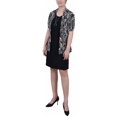 thumbnail image 1 of NY Collection Womens Petites Printed Above Knee Two Piece Dress, 1 of 1