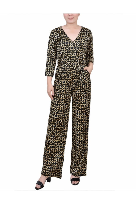 Womens Petites Printed Jersey Jumpsuit