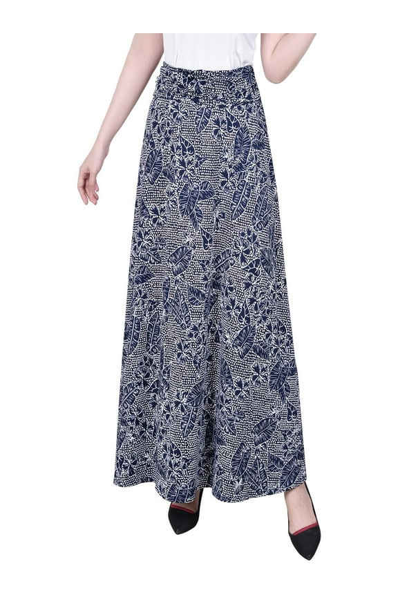 Womens Petites Printed Long Maxi Skirt